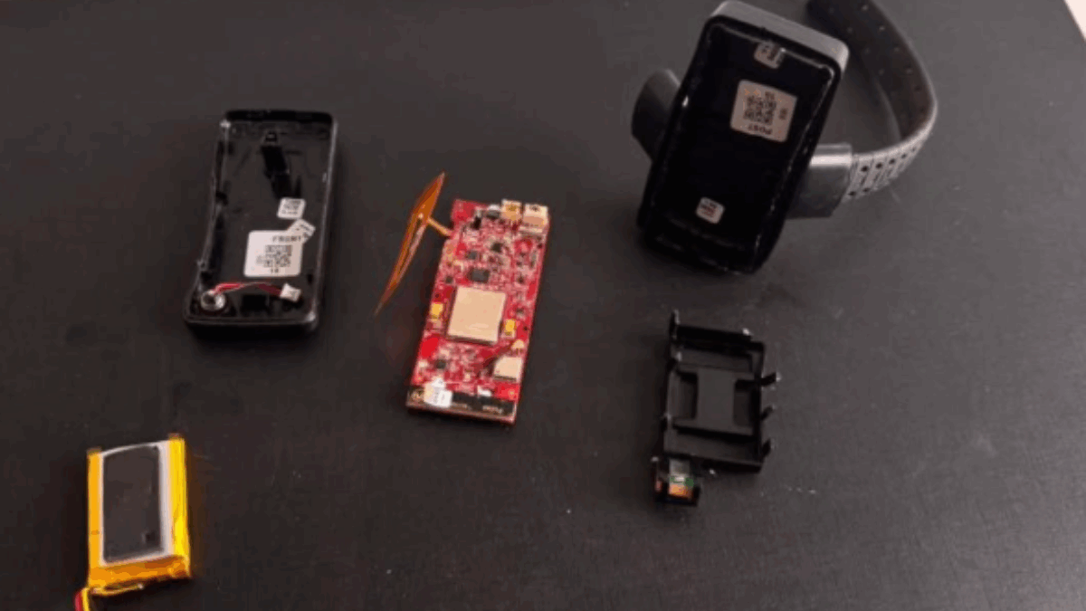 Imagem da tornozeleira danificada