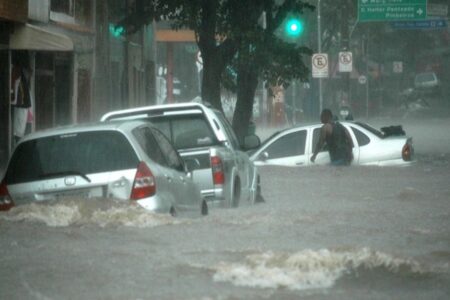 Capital registrou alagamentos, queda de árvores e transbordo de córregos. (Foto: reprodução)