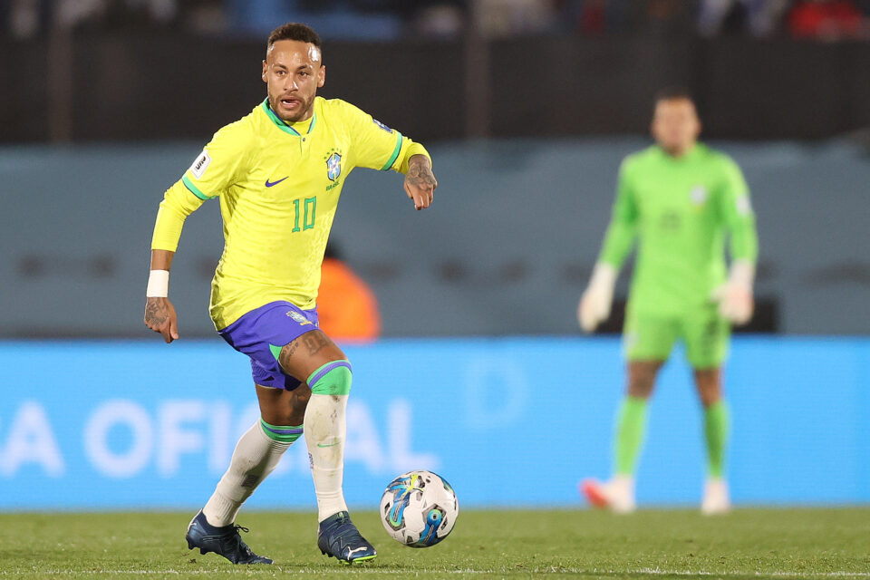 Neymar em participação pela seleção brasileira