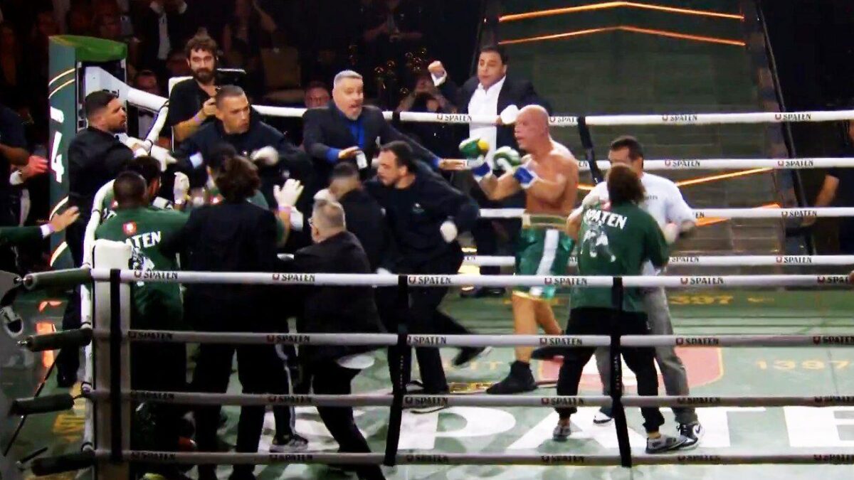 Luta entre Popó e Wanderlei termina com briga generalizada