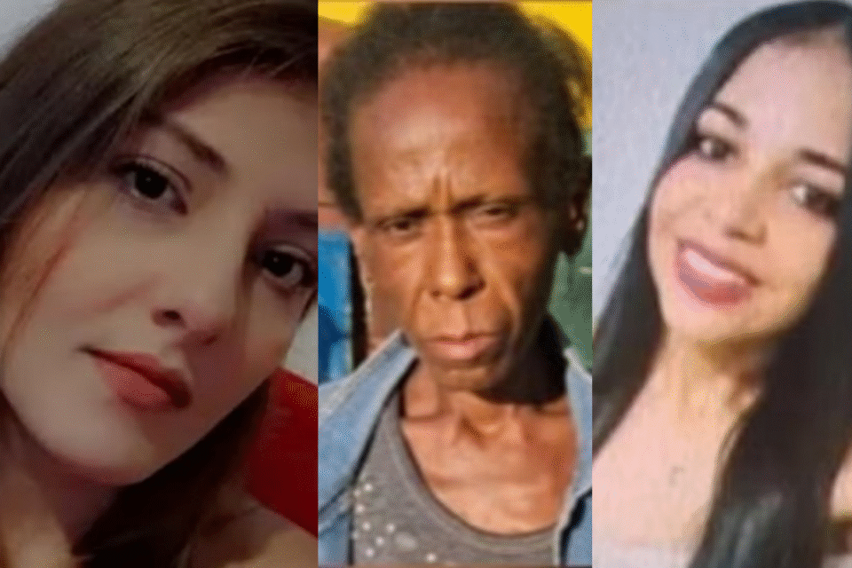 Imagem das três vítimas