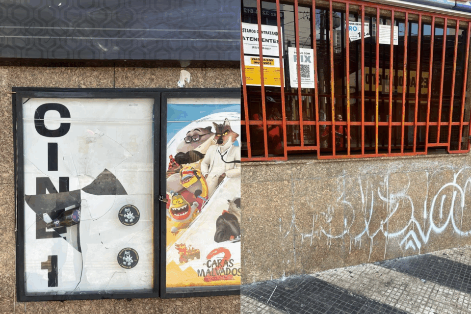 Imagem do local após o vandalismo