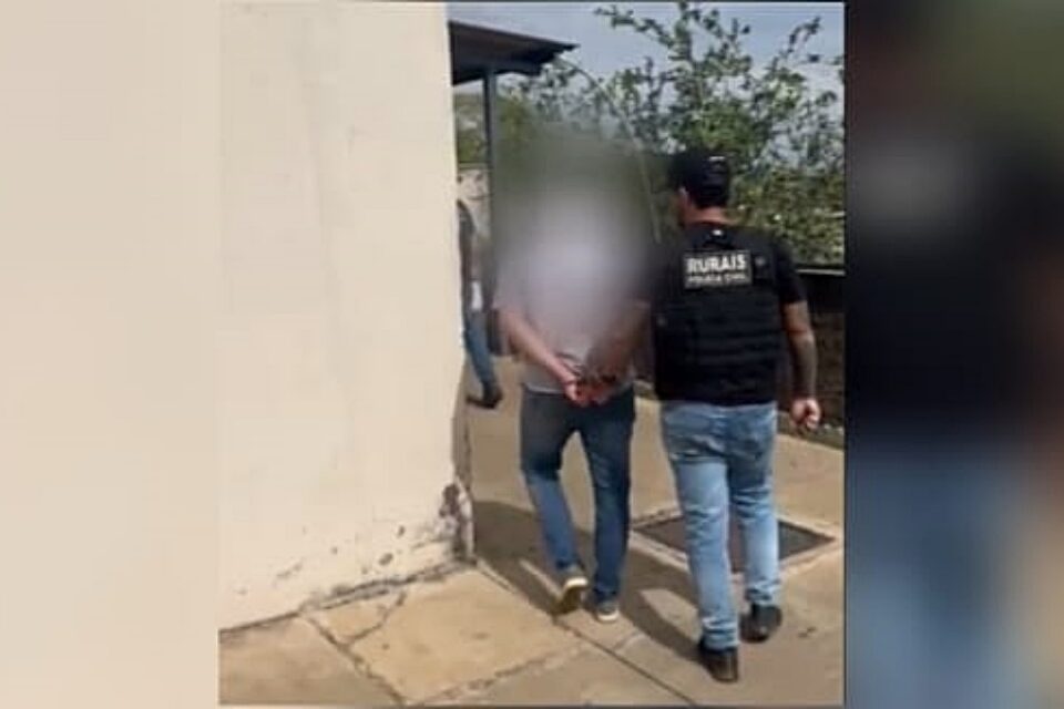 Imagem do suspeito preso