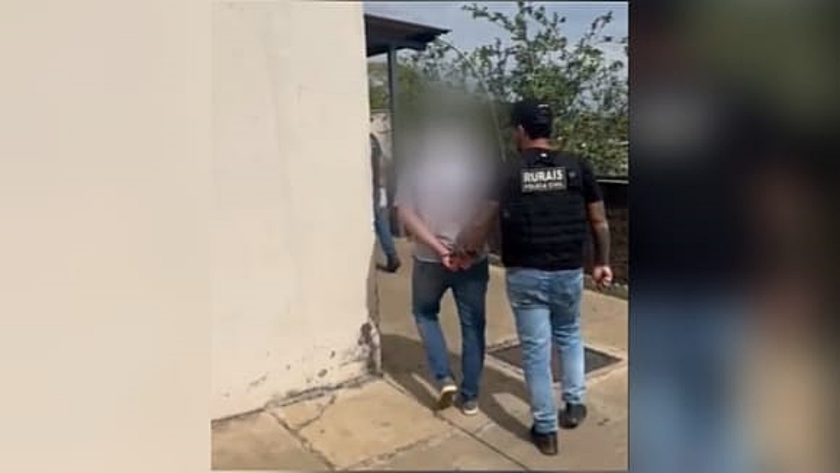 Imagem do suspeito preso