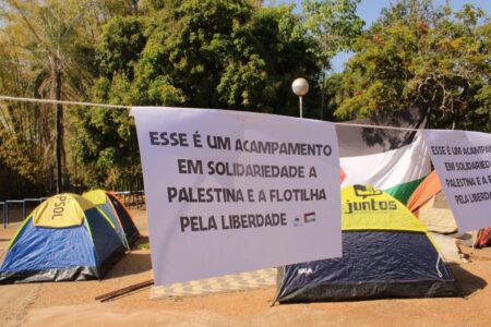 Alunos da UnB fazem acampamento em defesa dos palestinos em Gaza Mobilização estudantil integra campanha global