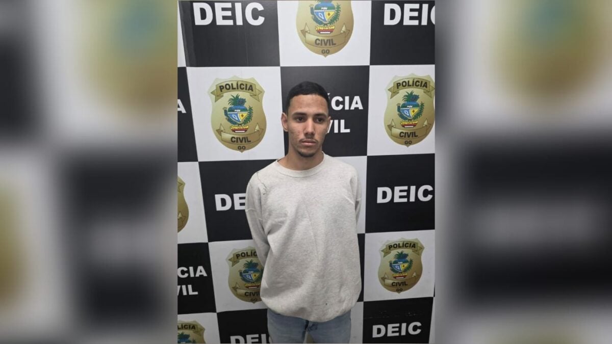 Imagem do suspeito preso