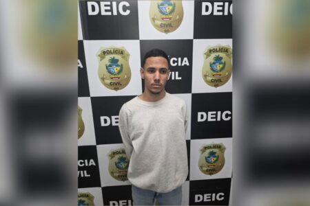 Imagem do suspeito preso