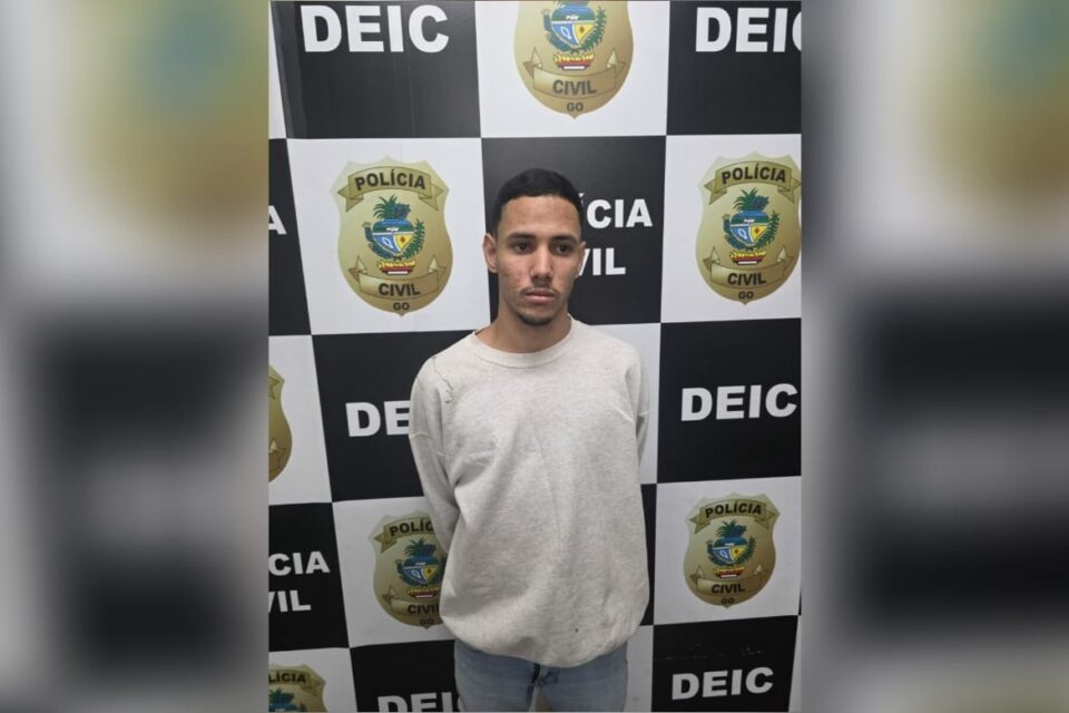Imagem do suspeito preso