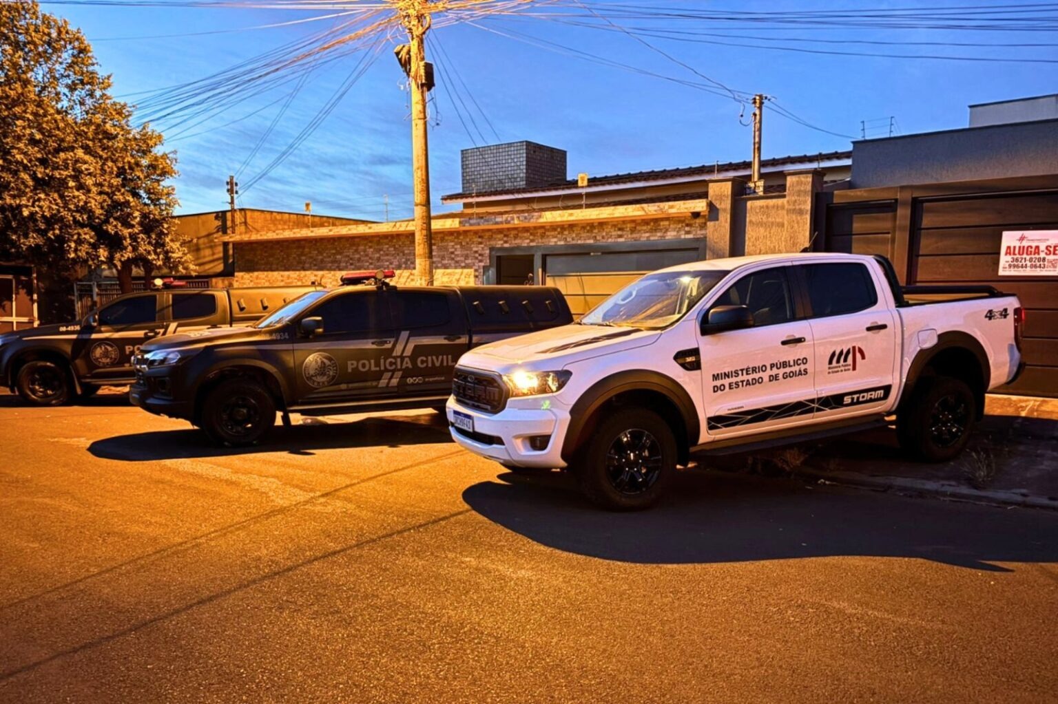 Imagem da operação de execução dos mandados 