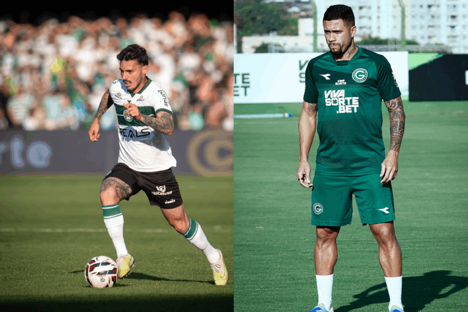 Jogadores de Goiás e Coritiba.
