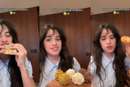 Camila Cabello experimenta comidas brasileiras antes de show no The Town