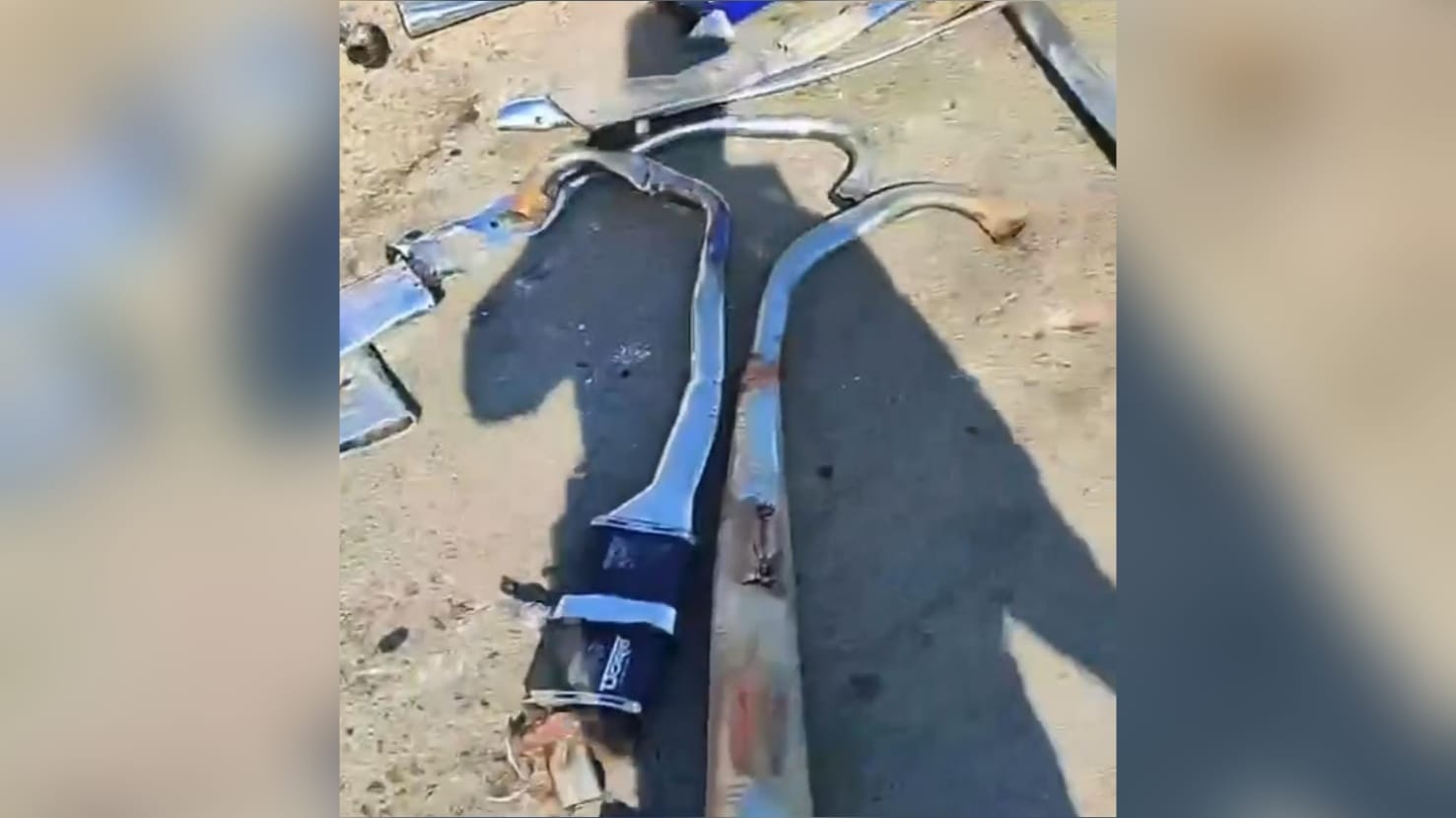 Imagem dos equipamentos esmagados