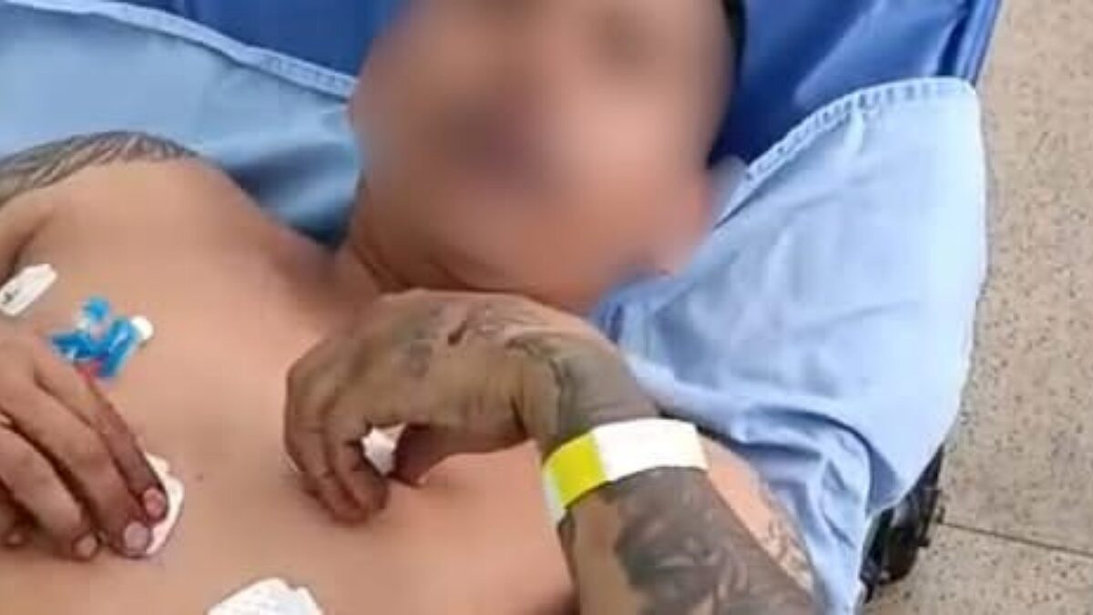 Imagem do homem no hospital