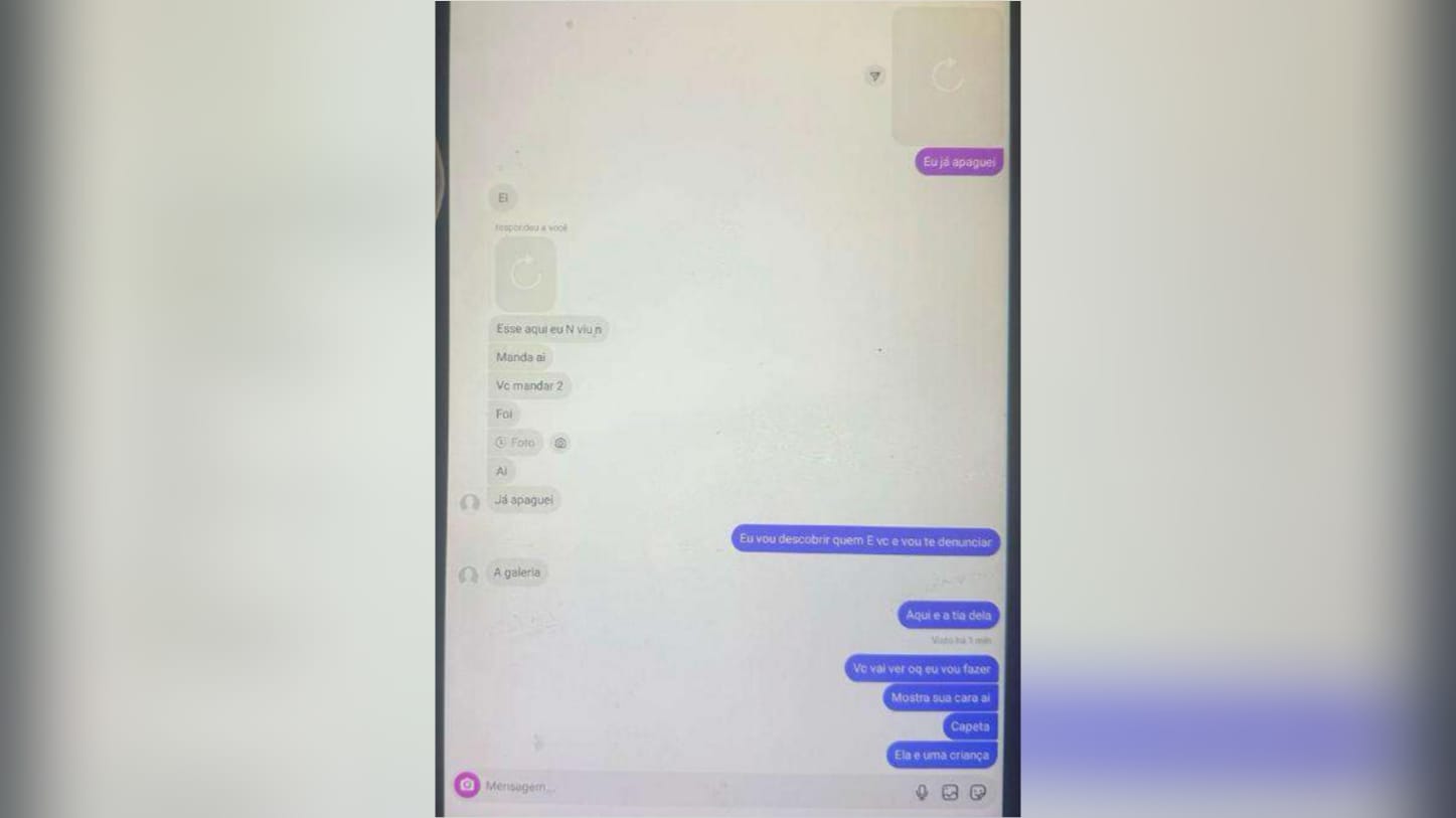 Print da conversa com o suspeito