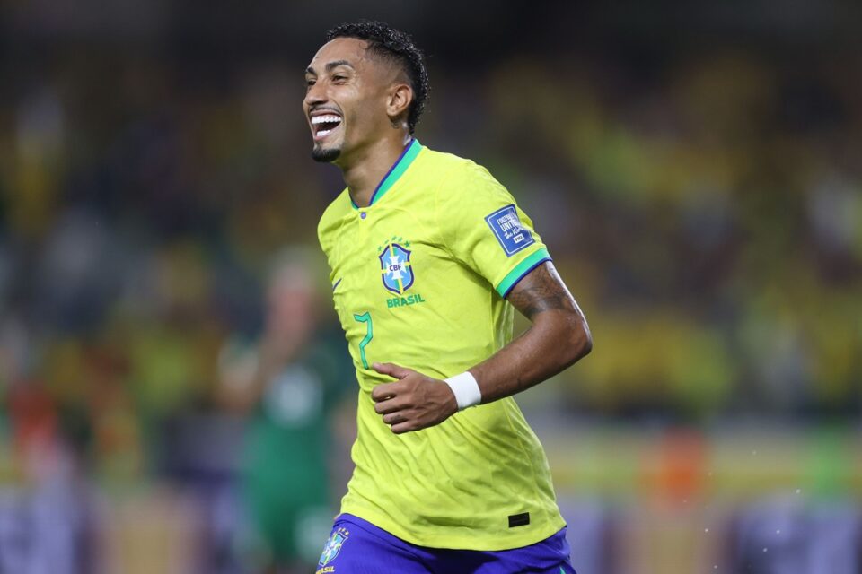 Raphinha em último jogo entre Brasil e Bolívia