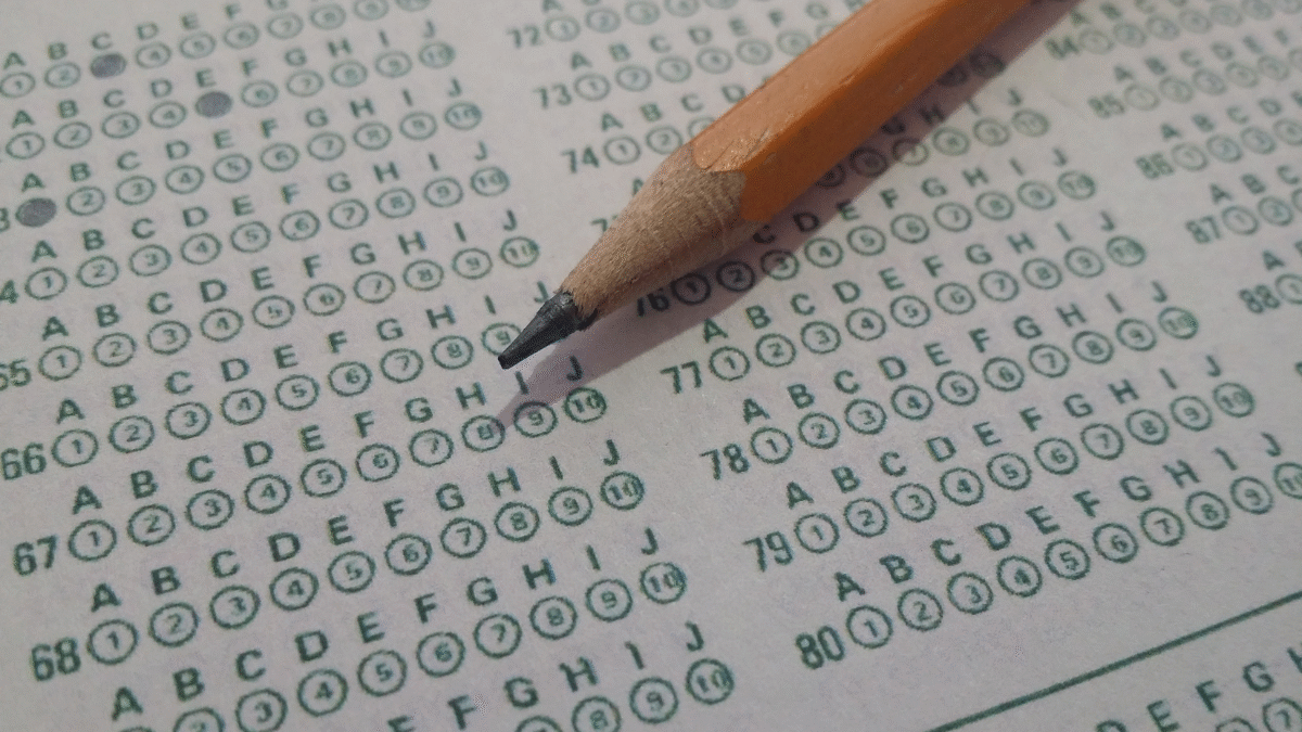 Imagem do gabarito de uma prova