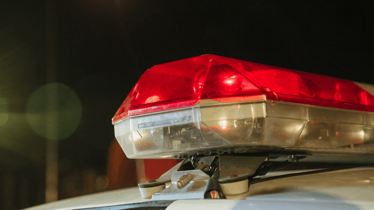 Imagem de uma sirene de carro policial