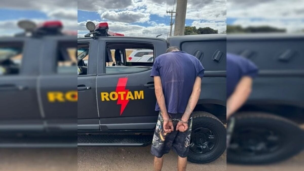 Imagem do homem preso