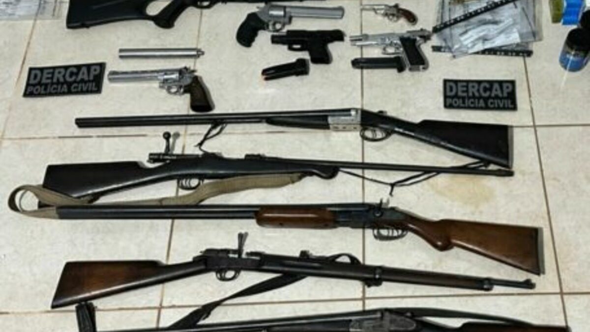 Polícia apreende armas, silenciador e mais de três mil munições em Niquelândia