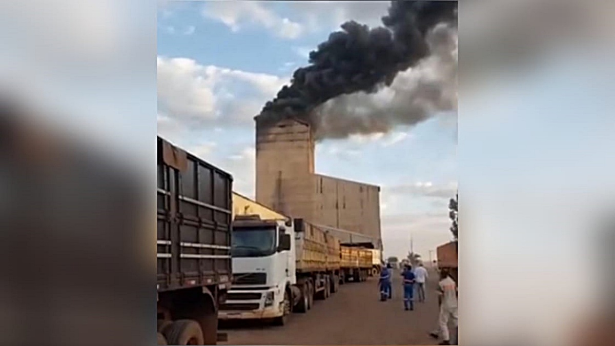 Imagem do dia do incêndio