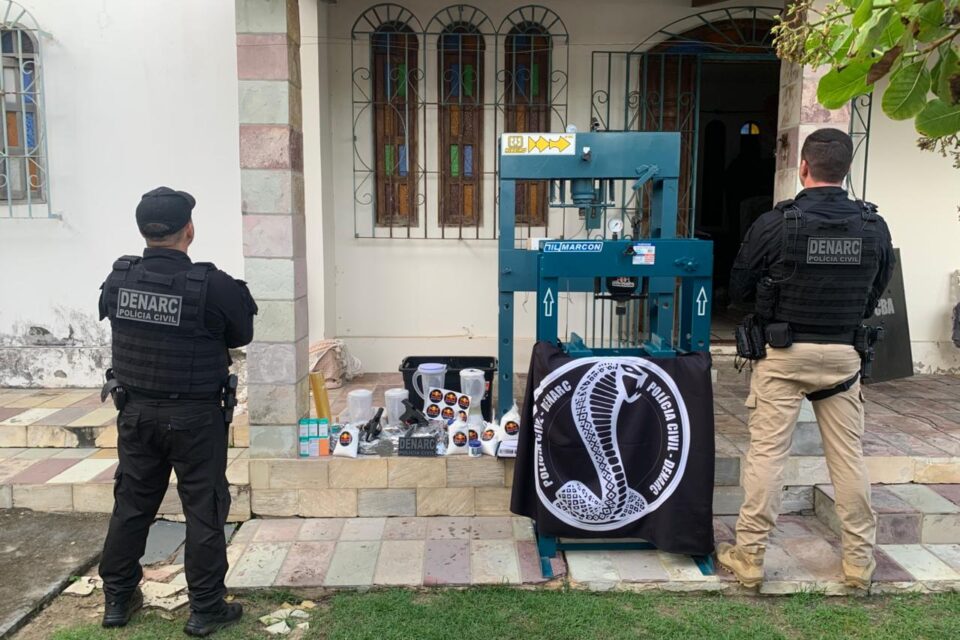 Imagem dos itens apreendidos na Bahia