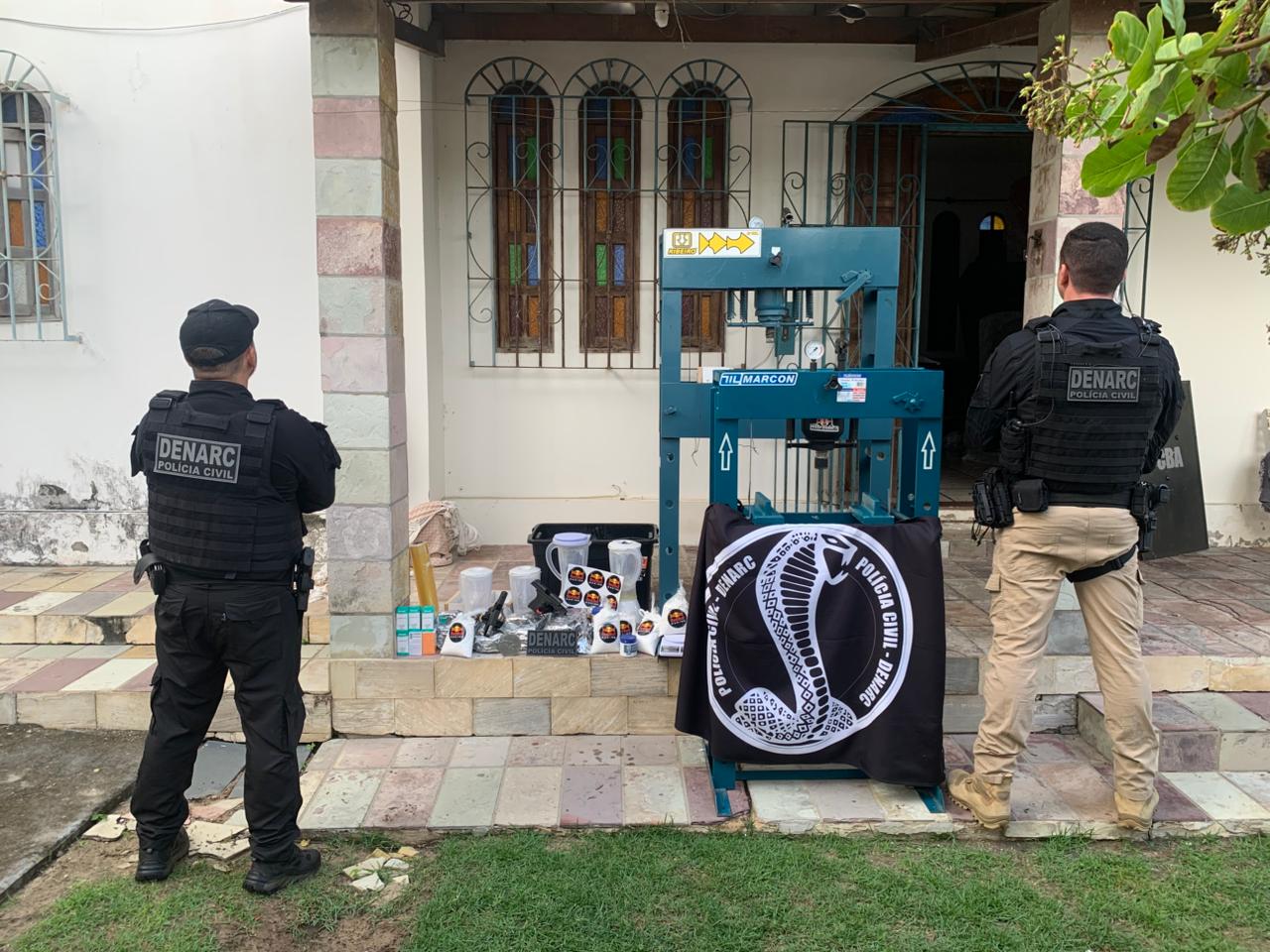 Imagem dos itens apreendidos na Bahia