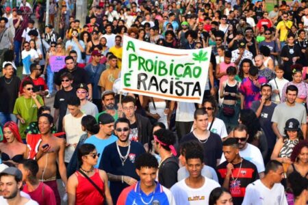 Edição 2023 da Marcha da Maconha em Goiânia (Foto: Jucimar de Sousa)