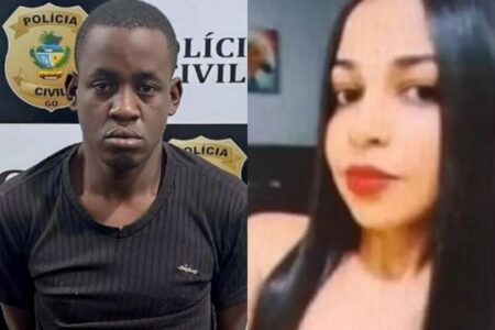 Imagem do suspeito e da vítima