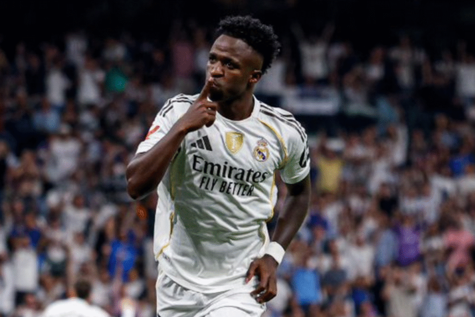 Vinicius Jr em jogo pelo Real Madrid
