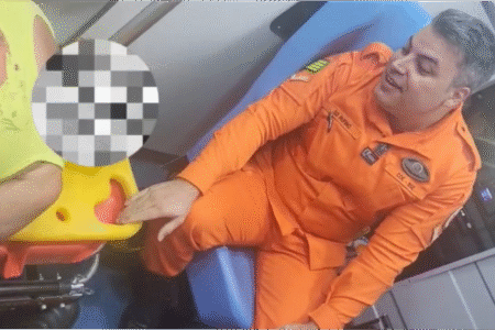 Bombeiro canta para acalmar idosa em surto após cinco horas de atendimento em Goiânia