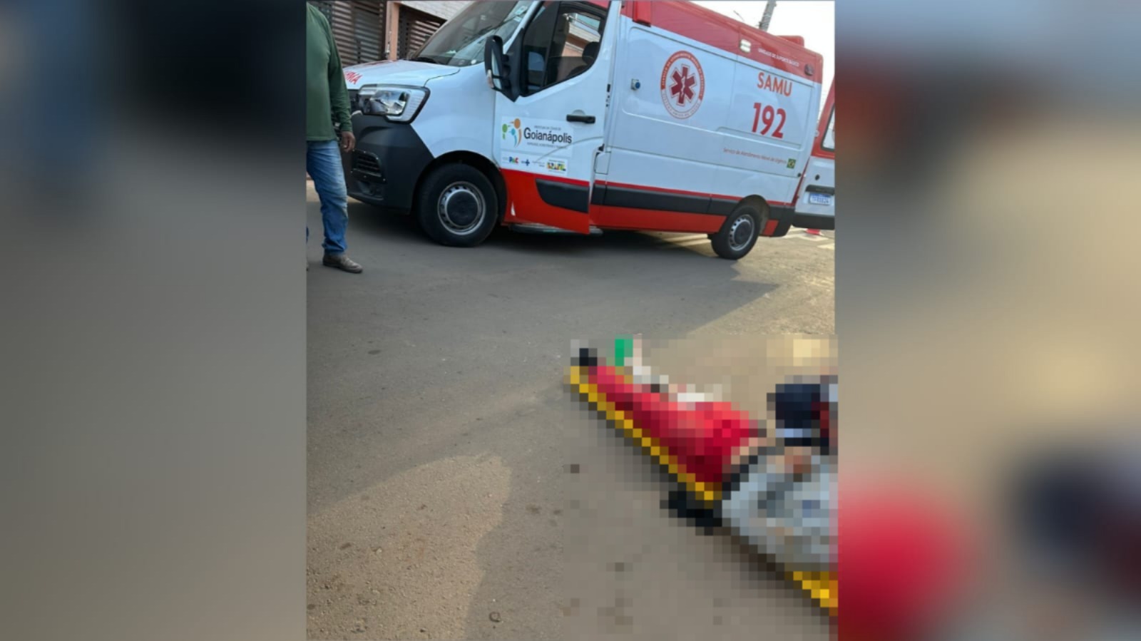 Imagem da vítima socorrida