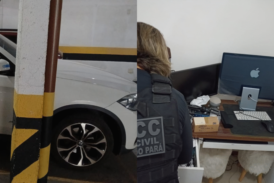 Imagem da operação e bens apreendidos