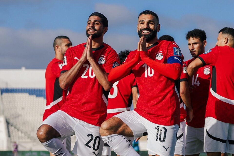 Mohammed Salah comemora gol do Egito