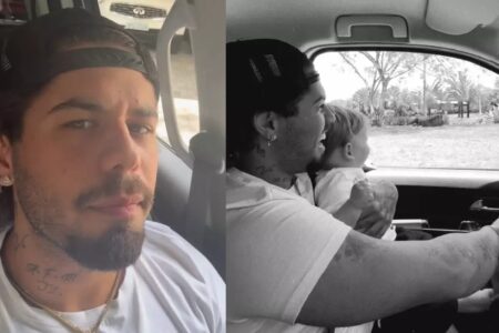 Vídeo: Zé Felipe é detonado ao dirigir com filho de 1 no colo; sertanejo não possui CNH Dirigir com uma criança no colo é infração gravíssima
