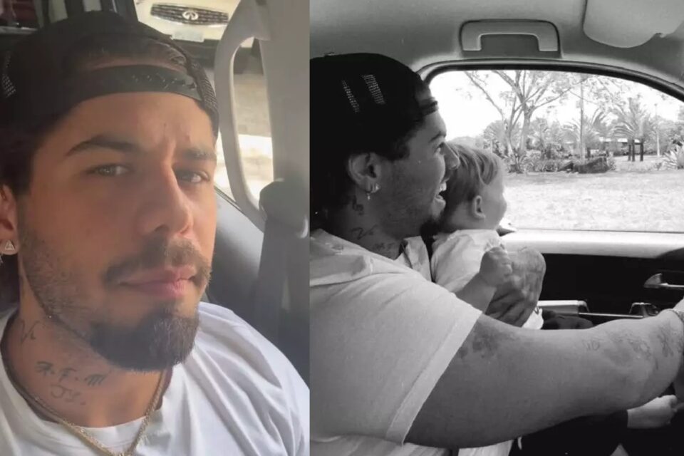 Vídeo: Zé Felipe é detonado ao dirigir com filho de 1 no colo; sertanejo não possui CNH Dirigir com uma criança no colo é infração gravíssima