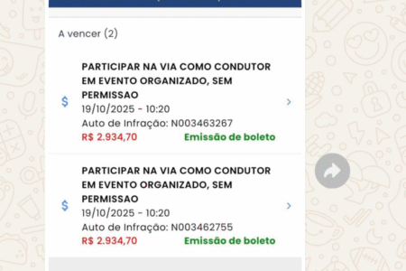 PRF multou a mesma pessoa duas vezes, diz motoclube punido por passeio em Goiás (Foto: Reprodução)