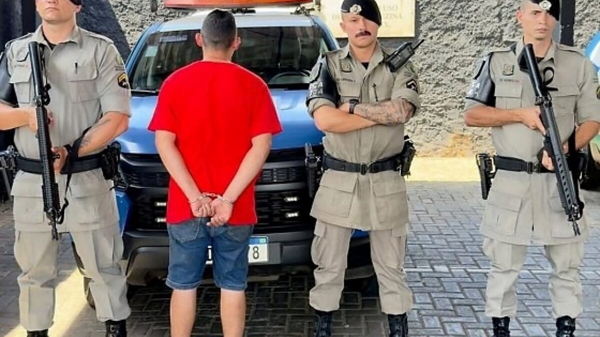 Imagem do suspeito preso