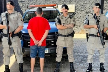 Imagem do suspeito preso