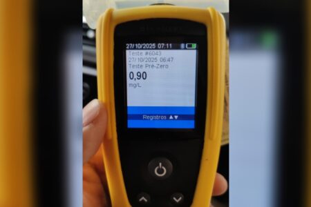 Homem embriagado capota carro com filhos em Abadiânia e é preso