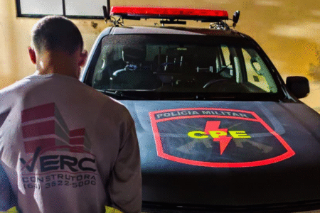 Imagem do homem após a prisão