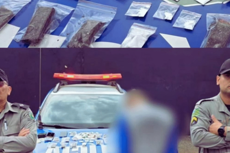 Homem é preso após perseguição suspeito por tráfico de drogas e corrução de menores em Jataí