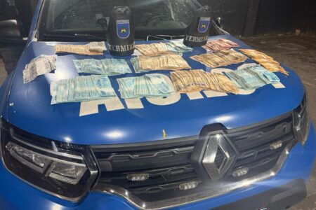 imagem do dinheiro apreendido