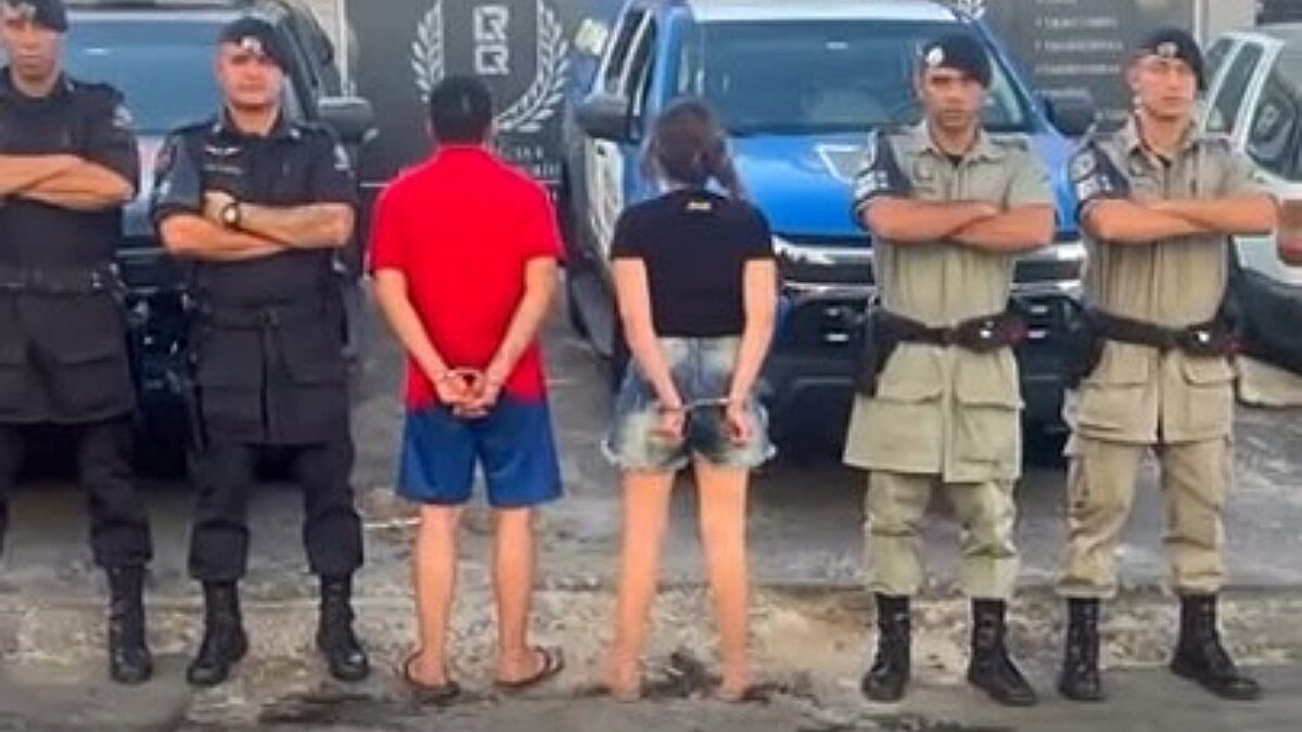 Imagem do casal preso