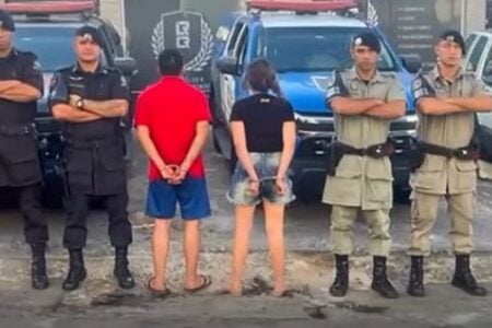 Imagem do casal preso