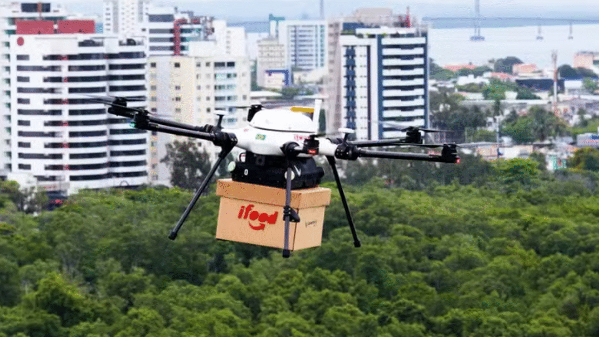 iFood retoma entregas por drones após autorização da Anac (Foto: Divulgação)