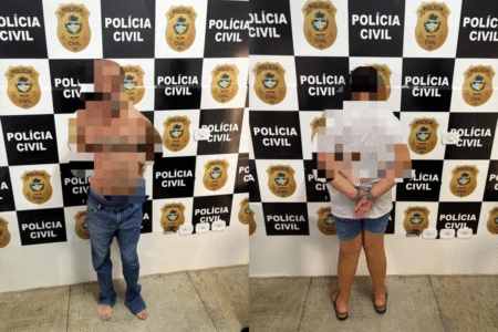 Imagem do casal preso