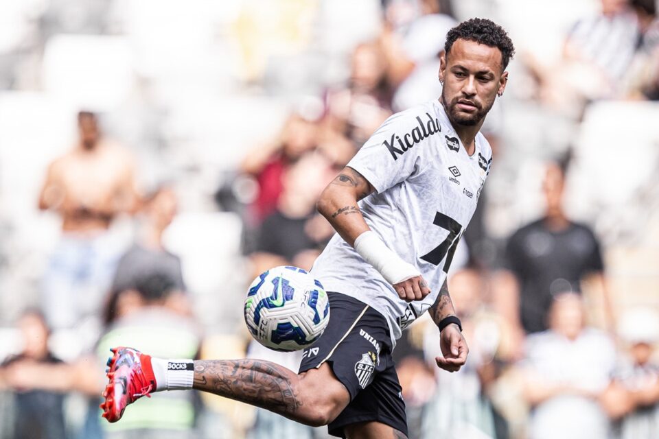 Neymar em partida pelo Santos