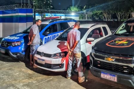 Dupla é presa após “se antecipar” e atirar em rival em distribuidora de bebidas em Hidrolândia