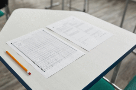 Imagem de um gabarito de prova