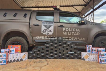 PM apreende R$ 45 mil em celulares durante fiscalização em ônibus na região Leste de Goiás